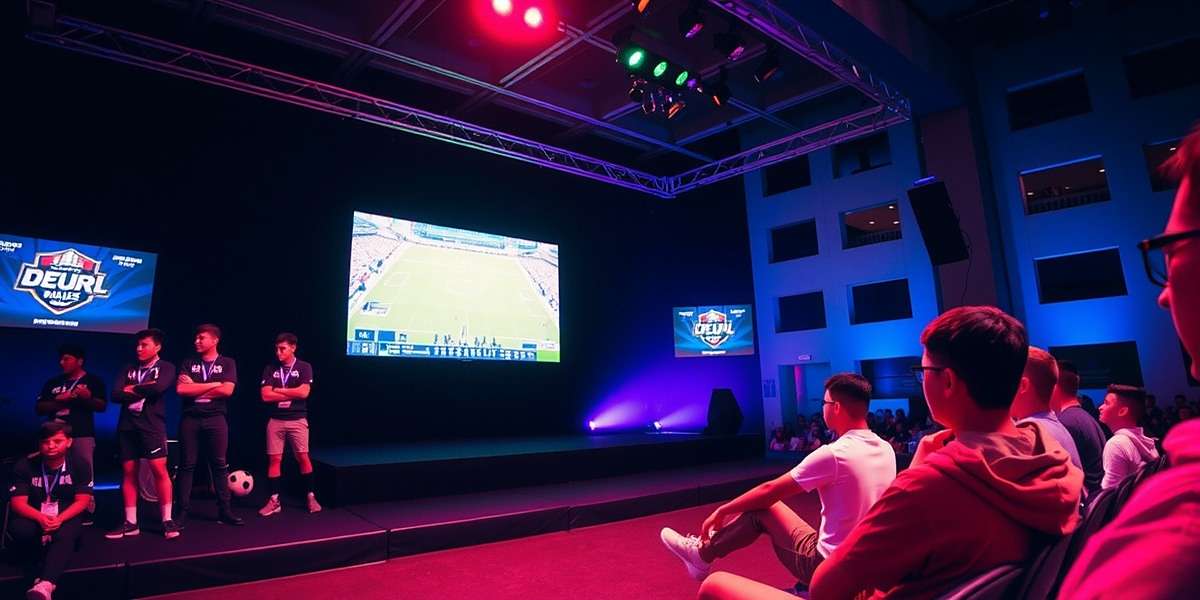Goa Talented Youth Footballers - National Championship Goa Talented Youth Footballers eSports tournament with players competing on stage in front of a crowd